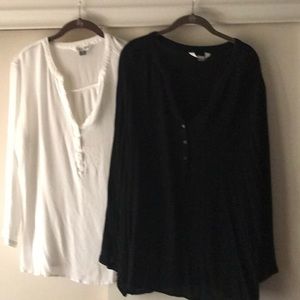 2 V-neck Tunics